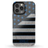 Diagonal American Flag Custom Name iPhone Case